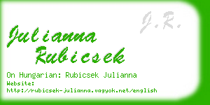 julianna rubicsek business card